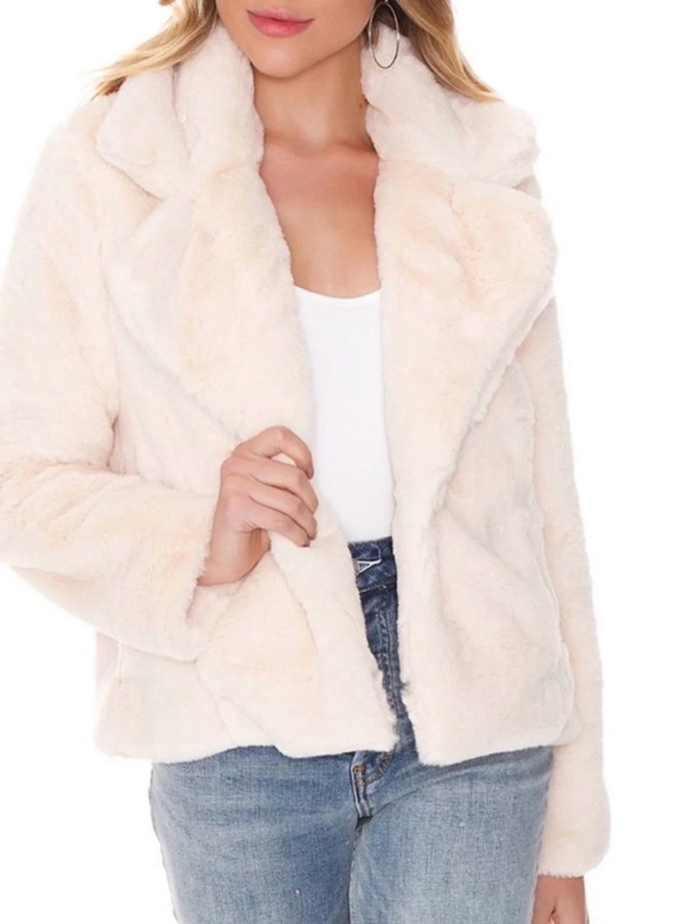 Cream Faux Fur Jacket